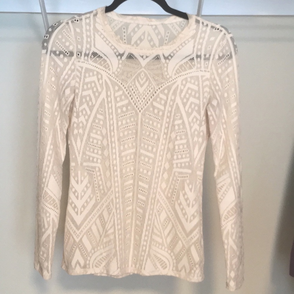 BCBGMAXAZRIA Bodycon Long Sleeve Top